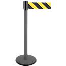 Tape post GLA 29, anthracite, black/yellow tape