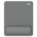 Tapis de souris Fellowes Breyta, avec repose-poignets et protection Microban®, caoutchouc, L 200 x P 240 x H 17,5 mm, gris