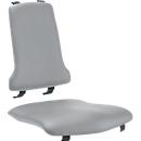 Tapizado de sustitución Sintec, con apoyo lumbar, cuero sintético, Stamskin Top gris