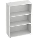 TARA boekenkast, 3 OH, stapelbaar, B. 800 x D 330 x H 1144 mm, lichtgrijs