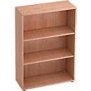 TARA boekenkast, 3 OH, stapelbaar, B. 800 x D 330 x H 1144 mm, notendecor/Havanna