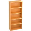 TARA boekenkast, 5 OH, stapelbaar, B. 800 x D 330 x H 1880 mm, beukendecor