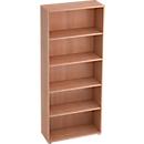 TARA boekenkast, 5 OH, stapelbaar, B. 800 x D 330 x H 1880 mm, notendecor/Havanna