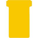 Tarjetas de ranura en T, formato 2, ancho 48 x alto 85 mm, para elementos de panel de 63/48 mm, pueden ser etiquetadas, papel con certificación FSC®, amarillo, 100 unidades.