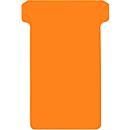 Tarjetas de ranura en T, formato 2, ancho 48 x alto 85 mm, para elementos de panel de 63/48 mm, pueden ser etiquetadas, papel con certificación FSC®, naranja, 100 unidades.