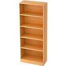 TARVIS boekenkast, B 800 x T 400 x H 2004 mm, 5 OH, beukendecor