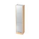TARVIS roller shutter cabinet, 5 filing heights, lockable, W 500 x D 400 x H 2004 mm, maple/aluminum silver finish