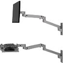 Tastatur Wandhalterung Ergotron LX Pro, mit Mausablagefläche, bis 2,3 kg, neig-/schwenkbar, höhenverstellbar, Aluminium, dunkelgrau