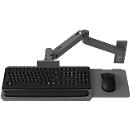 Tastatur Wandhalterung Ergotron LX Pro, mit Mausablagefläche, bis 2,3 kg, neig-/schwenkbar, höhenverstellbar, Aluminium, dunkelgrau