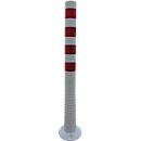 Temka Flexipost afzetpaal, TPE, zelfrichtend, retroreflecterend, H 1000 mm, wit/rood 