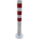 Temka Flexipost barrier post, TPE, self-erecting, retroreflective, H 750 mm, white/red 