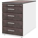 TEQSTYLE vaste ladeblok, 4 laden, b 433 x d 800 x h 720- 780 mm,