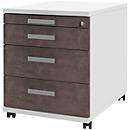 TEQSTYLE verrijdbare ladekast, 3 laden, b 431 x h 537 mm