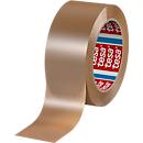 tesa® 60418 PET-Packband, 60 % Recyclinganteil, 36 µm, für manuelle & automatische Anwendung, braun