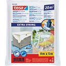Tesa Film de masquage extra fort, 20 m² (4×5 m) - film de masquage résistant pour le sol et les meubles