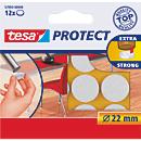 tesa® Filzgleiter Protect®, rund, selbstklebend, Ø 22 mm, weiß, 12 Stück