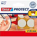 tesa® Filzgleiter Protect®, rund, selbstklebend, Ø 26 mm, weiß, 9 Stück