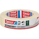tesa Malerband Economy, 50 m × 25 mm, chamois – glatte Flächen, leicht ablösbar, rückstandsfrei