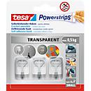 tesa® Powerstrips Klebehaken, selbstklebend, weiß, ablösbar & wiederverwendbar, Tragkraft bis 0,5 kg, 3 Stück
