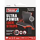 tesa® Ultra Power Lock Stripes noir, 4 bandes de 5 cm, résistant aux intempéries, force de maintien jusqu'à 4 kg