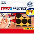 tesa® Viltglijders Protect®, rond, zelfklevend, Ø 18 mm, bruin, 16 stuks