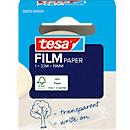 tesafilm® Paper adhesive film, transparent, 19 mm x 33 m, quiet unwinding, solvent-free, 1 roll