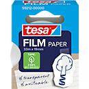 tesafilm® papieren kleeffilm, transparant, 19 mm x 33 m, geruisloos afwikkelend, oplosmiddelvrij, 1 rol
