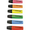 Textmarker STABILO® BOSS Original, Keilspitze, lichtbeständig, schnell trocknend, farbsortiert, 6 Stück