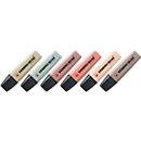 Textmarker STABILO® BOSS Original NatureCOLORS, Keilspitze, lichtbeständig, schnell trocknend, farbsortiert, 6 Stück