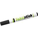 Textmarker Taktistick, für Taktifol-Taktikfolien/Taktiboards, Keilspitze, Schreibfarbe Schwarz, 1 Stück