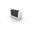 Theke Spezia, gerade, B 1660 x T 880 x H 1130 mm, weiss/grau