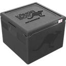 Thermobox Kängabox® Easy S, Volumen 21 l, Tragegriffe, stapelbar, mit Deckel, wiederverwendbar, L 410 x B 410 x H 240 mm, EPP, schwarz