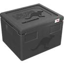 Thermobox Kängabox® Expert GN 1/2, volume 15 l, poignées, empilable, avec couvercle, réutilisable, L 390 x l 330 x H 230 mm, EPP, noir