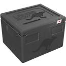 Thermobox Kängabox® Expert GN 1/2, Volumen 10 l, Tragegriffe, stapelbar, mit Deckel, wiederverwendbar, L 390 x B 330 x H 180 mm, EPP, schwarz
