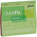 Tiras de gesso QuickFix Aloe Vera, embalagem de recarga para distribuidor, hidratante, 6 x 45 unidades.
