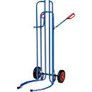 Tire truck Fetra 2034A, up to 200 kg, for up to 8 tires with Ø 450-860 mm, solid rubber tires, H 1510 mm, steel, brilliant blue