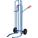 Tire truck Fetra 2035A, up to 200 kg, for up to 8 tires with Ø 450-860 mm, pneumatic tyres, H 1510 mm, steel, brilliant blue