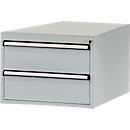 Tiroirs inférieurs Manuflex, pour établi Profi de profondeur 700 mm, alu argent