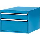 Tiroirs inférieurs Manuflex, pour établi Profi de profondeur 700 mm, bleu clair