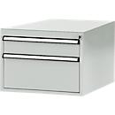 Tiroirs inférieurs Manuflex, pour établi Profi de profondeur 700 mm, gris clair