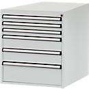 Tiroirs inférieurs Manuflex, pour établi Profi de profondeur 700 mm, gris clair