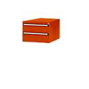 Tiroirs inférieurs Manuflex, pour établi Profi de profondeur 700 mm, rouge orangé