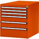 Tiroirs inférieurs Manuflex, pour établi Profi de profondeur 700 mm, rouge orangé