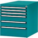 Tiroirs inférieurs Manuflex, pour établi Profi de profondeur 700 mm, turquoise