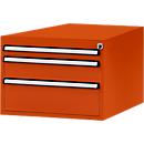 Tiroirs inférieurs Manuflex, pour P 1000 mm, rouge orangé