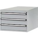 Tiroirs inférieurs Manuflex, pour P 800 mm, alu argent