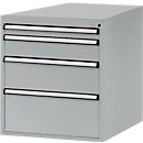 Tiroirs inférieurs Manuflex, pour P 800 mm, alu argent