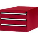 Tiroirs inférieurs Manuflex, pour P 800 mm, rouge rubis