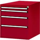 Tiroirs inférieurs Manuflex, pour P 800 mm, rouge rubis