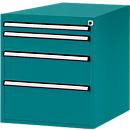 Tiroirs inférieurs Manuflex, pour P 800 mm, turquoise